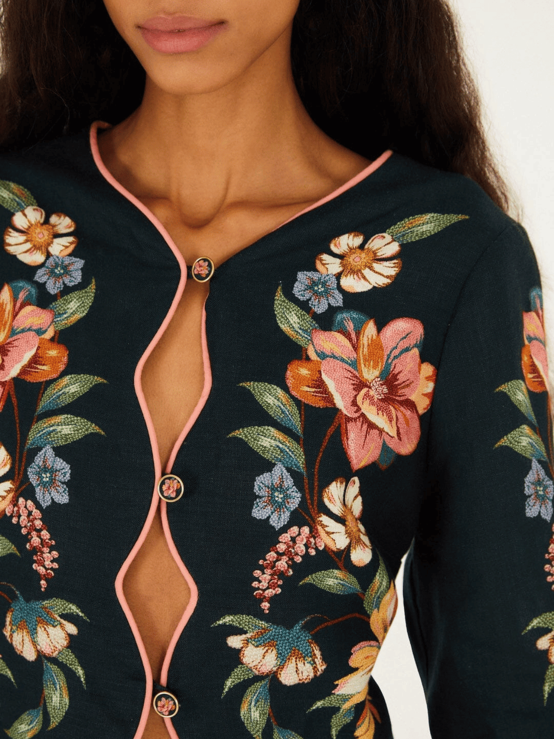 Maira Floral Leinenbluse