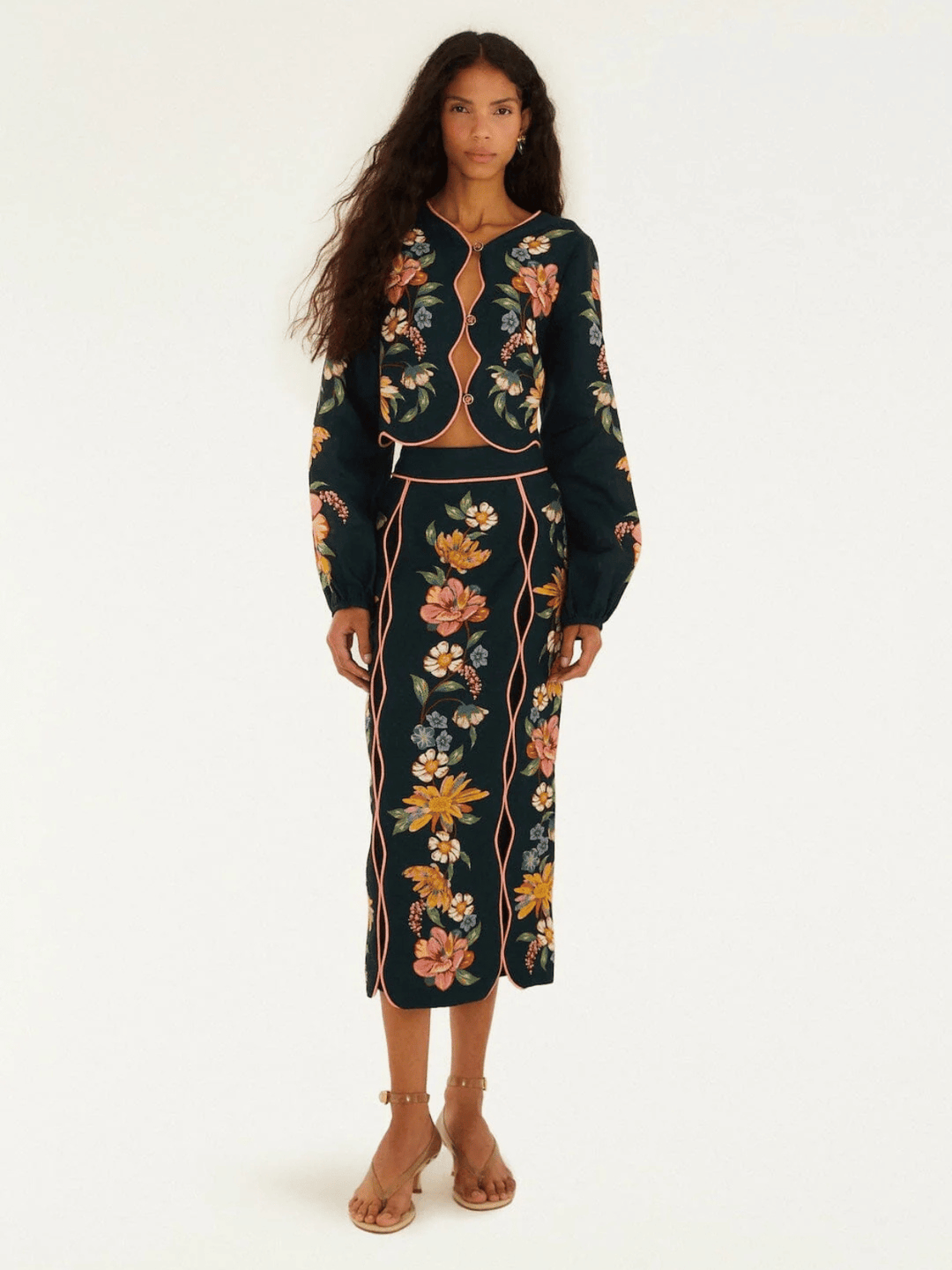Maira Floral Leinenbluse