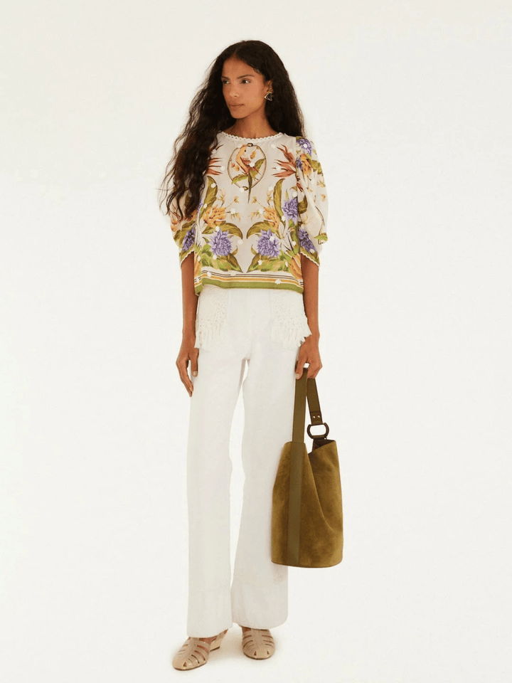 Tropical Scarf Bluse