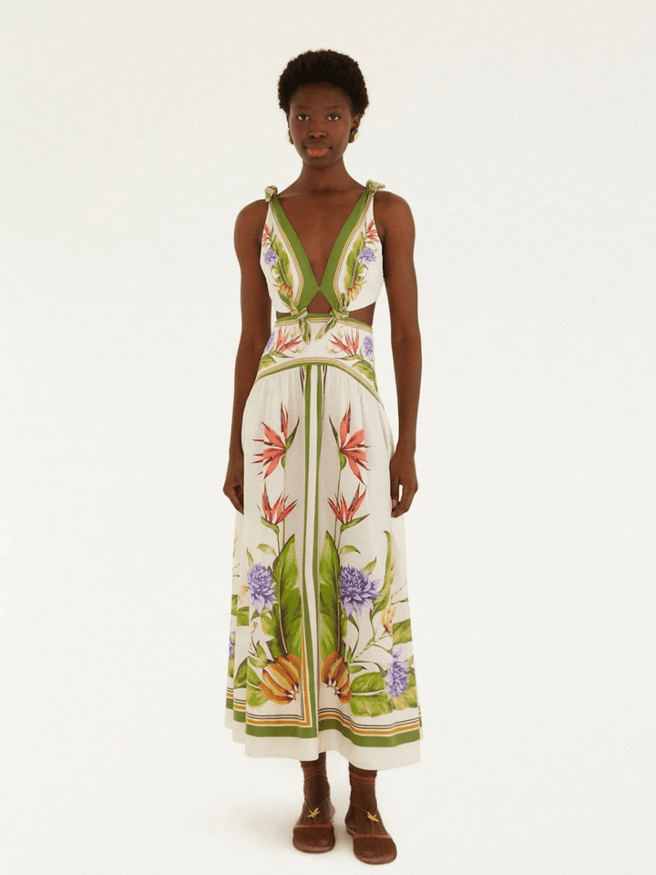 Tropical Sand Midi Dress