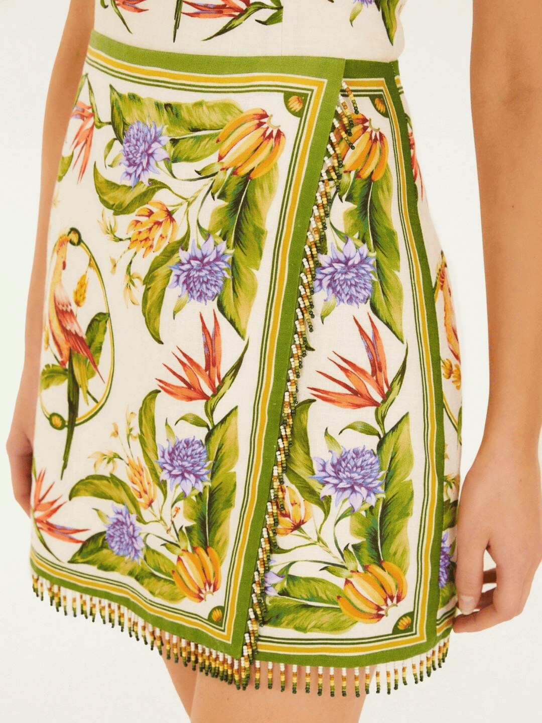 Tropical Sand Mini-Leinenkleid