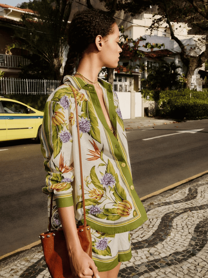 Tropical Scarf Bluse