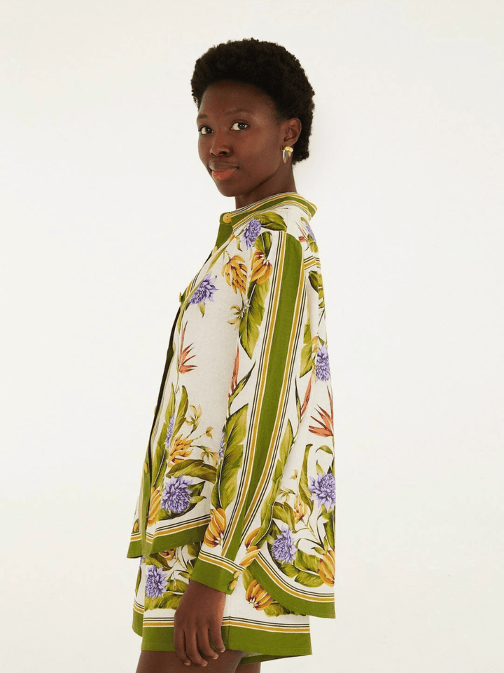 Tropical Scarf Bluse