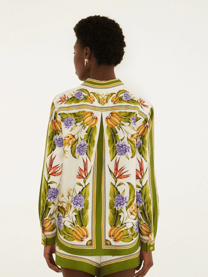 Tropical Scarf Bluse