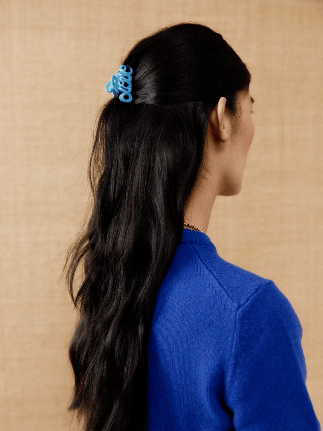 Love Hair Clip 5cm Blue