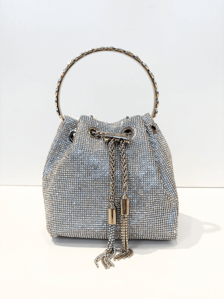 Abendhantasche Strass Silber