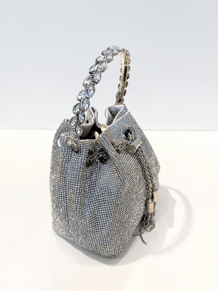 Abendhantasche Strass Silber