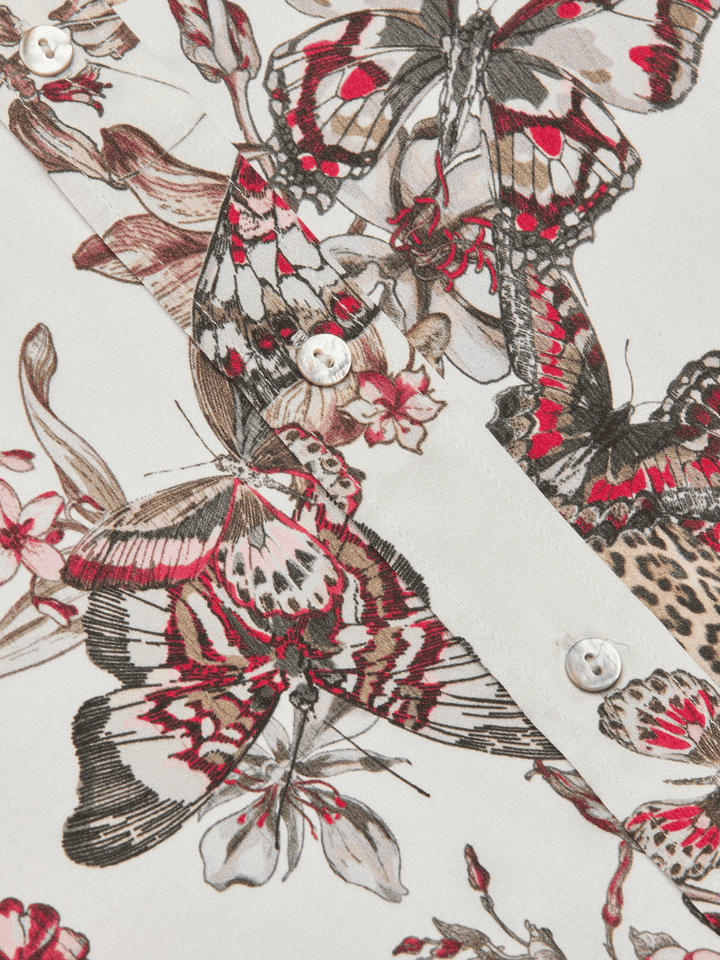 Dani Seidenbluse Butterfly-Jungle