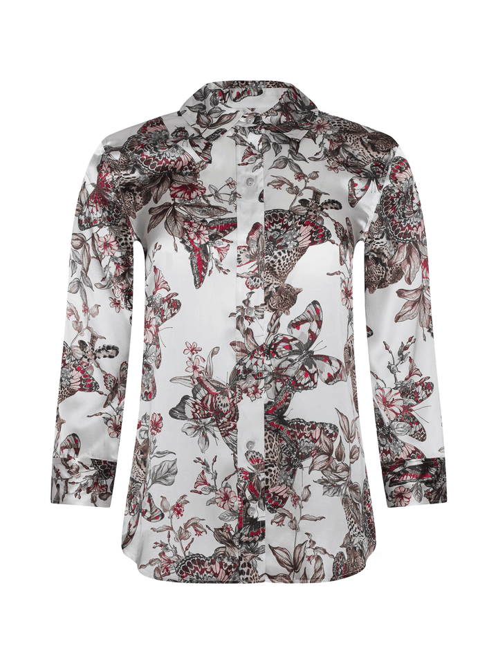 Dani Seidenbluse Butterfly-Jungle
