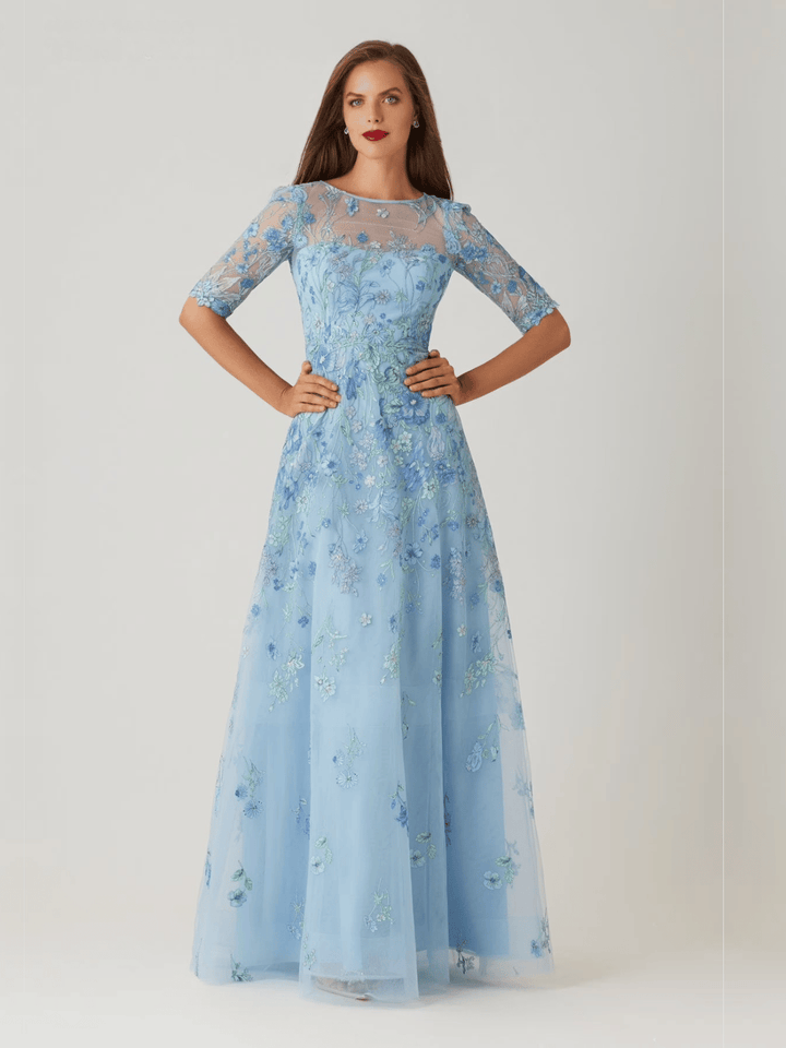 Abendkleid Blümchen