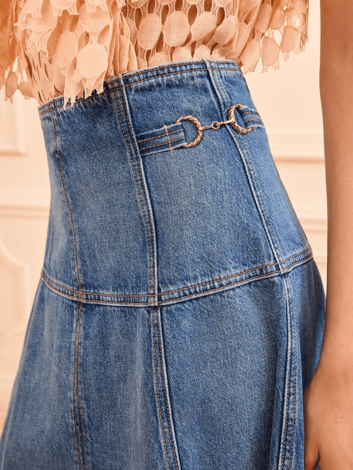 Brigette Denim Midirock Danube