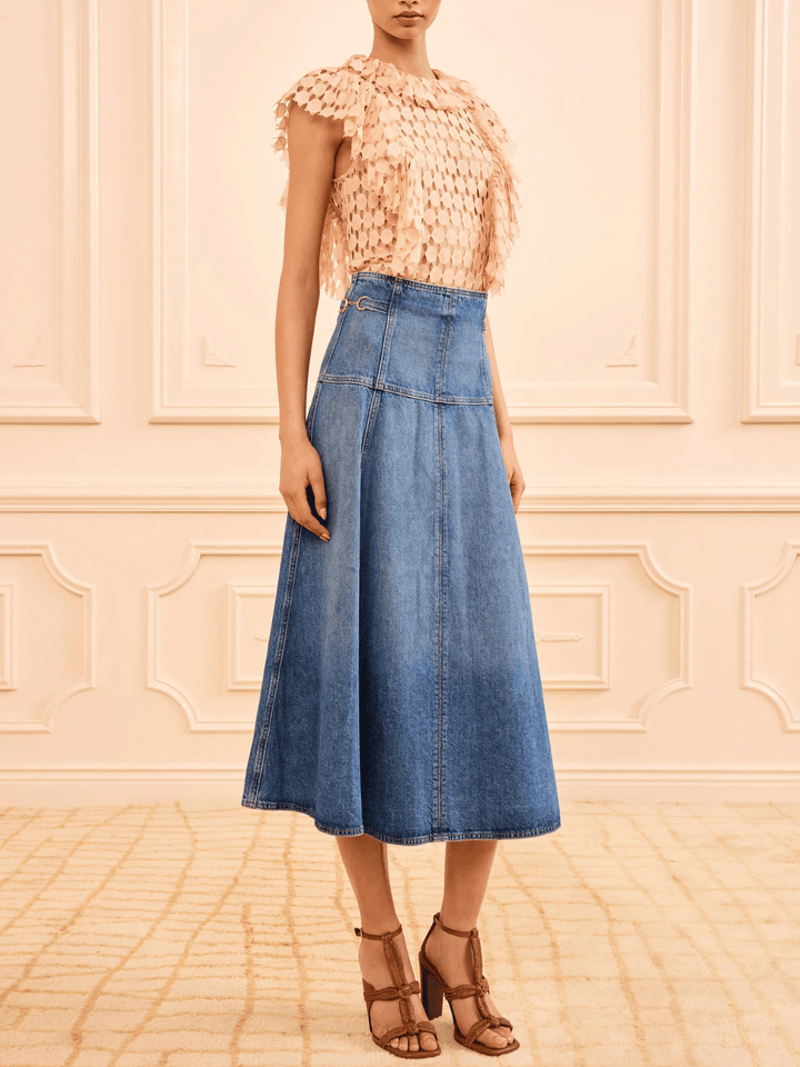 Brigette Denim Midirock Danube