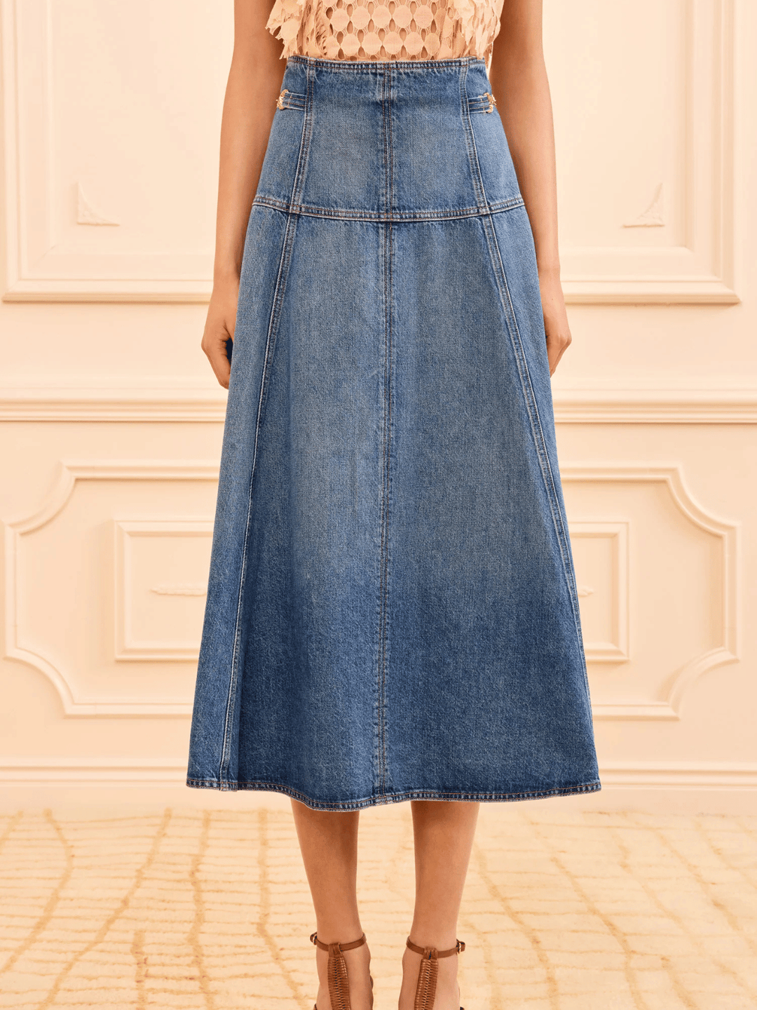 Brigette Denim Midirock Danube