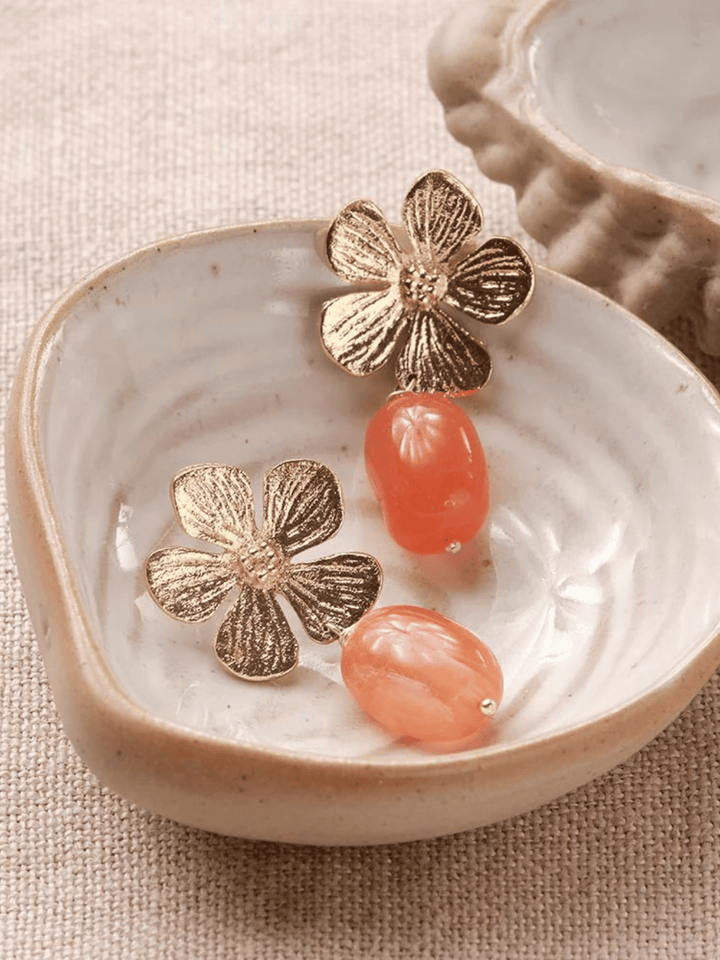 Meadow Carnelian Earrings GP