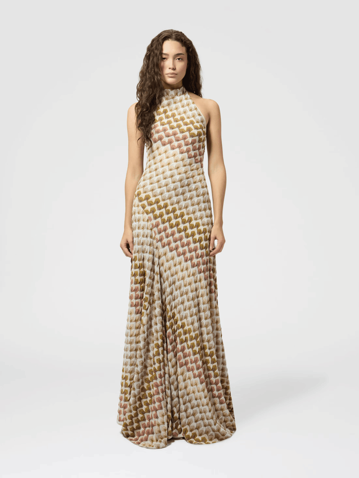 Neckholder-Abendkleid