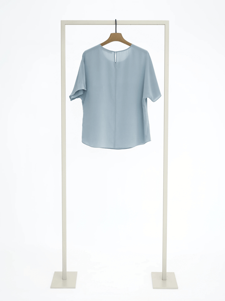Seidenbluse Aqua