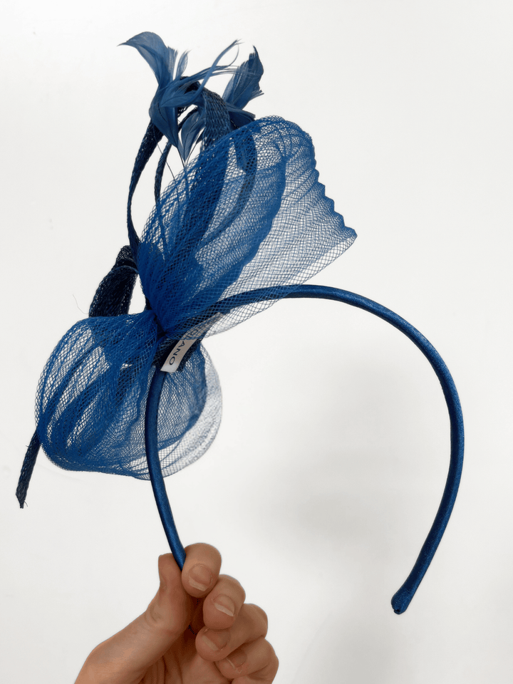 Fascinator mit Schleife Blau