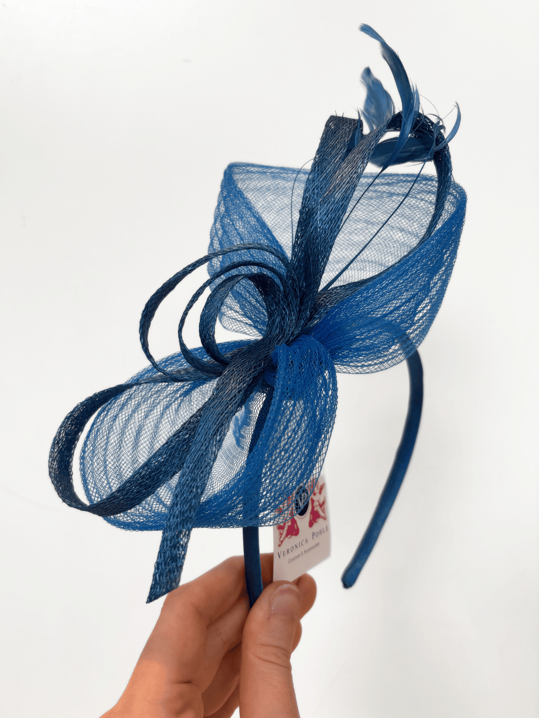 Fascinator mit Schleife Blau