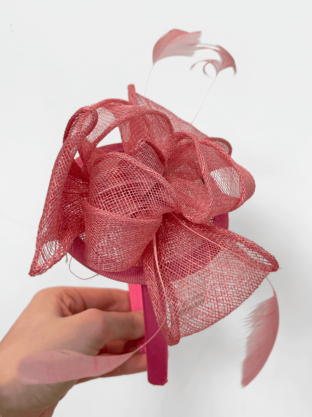 Fascinator Schleife Lachs