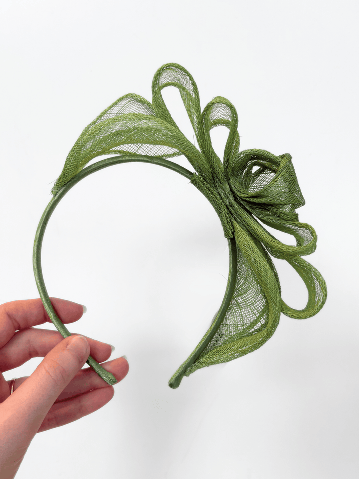 Fascinator Schleife Grün
