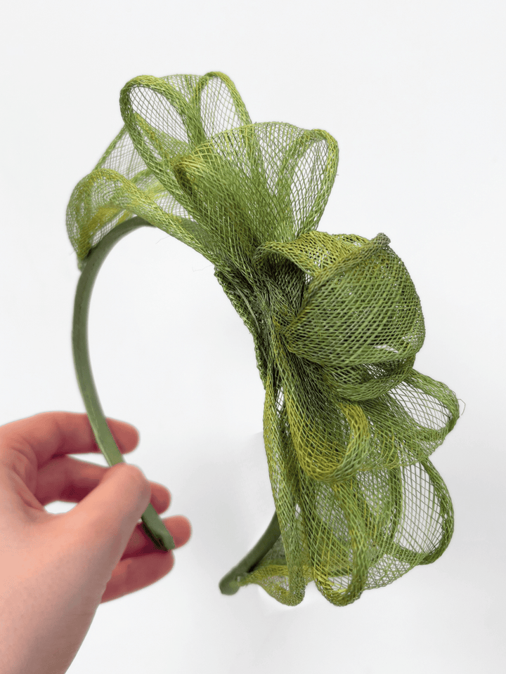 Fascinator Schleife Grün