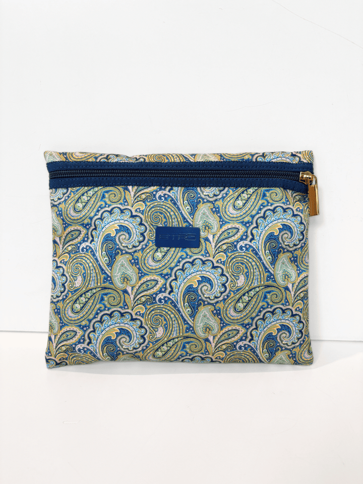 Kosmetiktasche Flach Blau