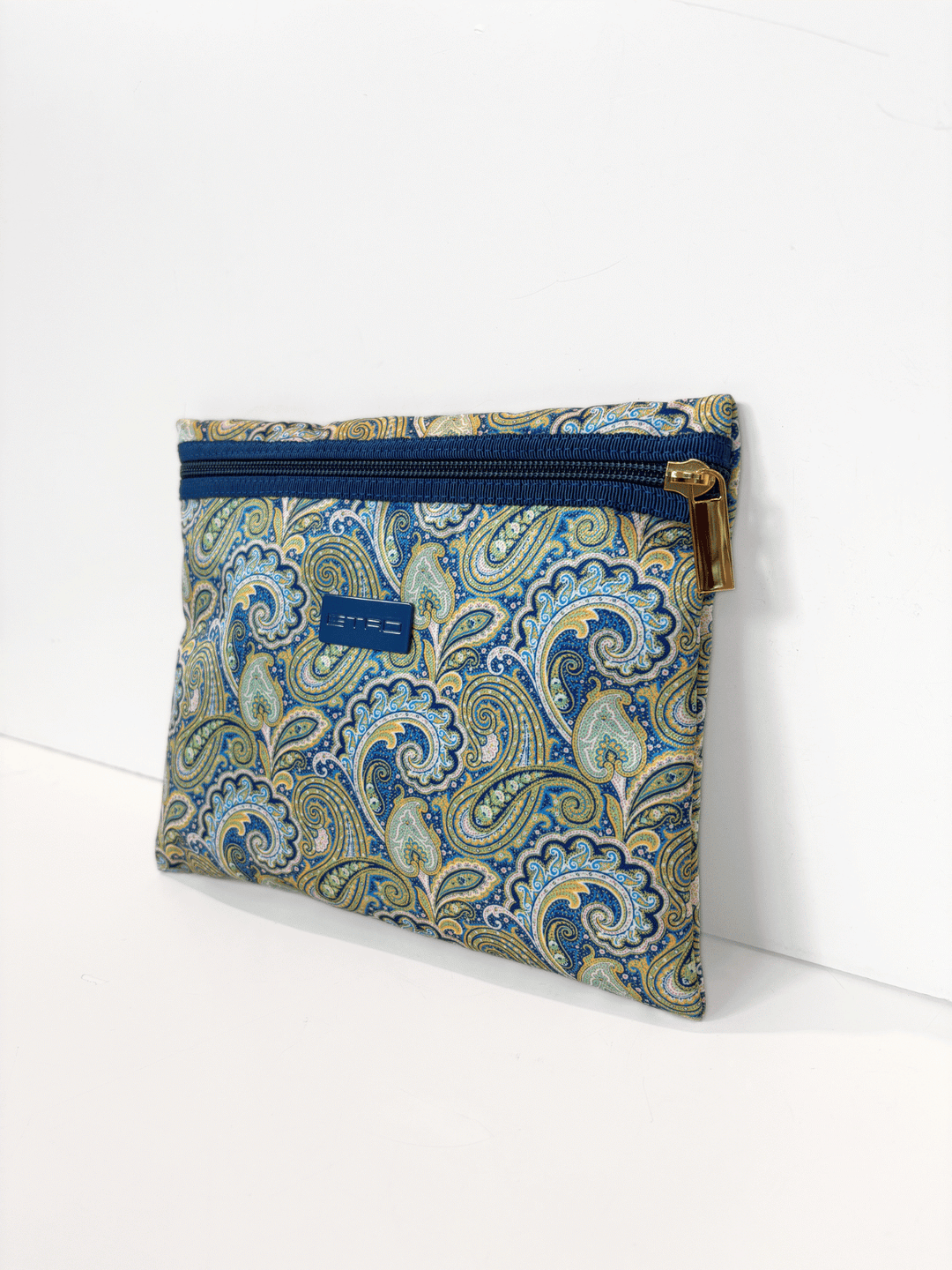 Kosmetiktasche Flach Blau