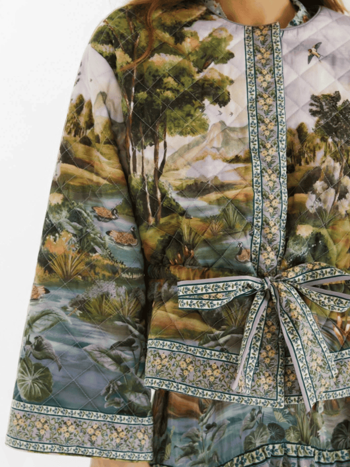 COUNTRYSIDE LANDSCAPE MULTICOLOR LONG SLEEVE JACKE