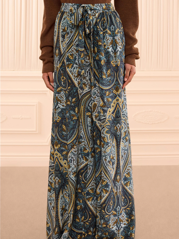 Sawyer Wide Leg Silk Pant
