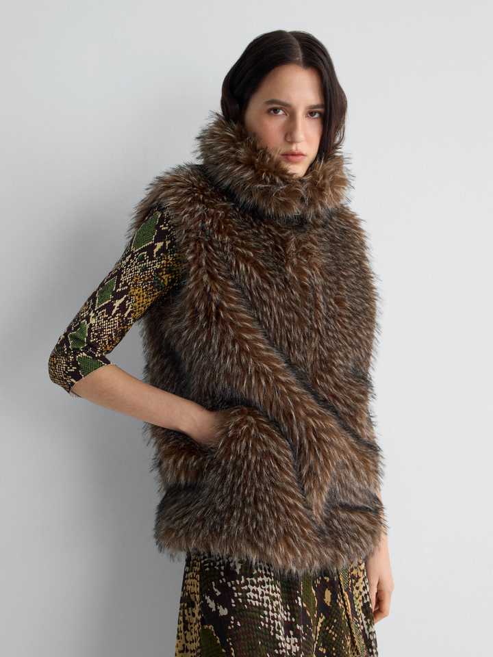MALIN VEST - 100%PL FAUX FUR