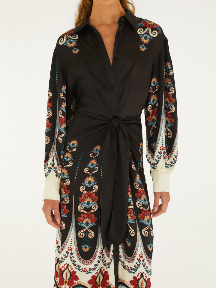 NIKITA WINTER BLACK MIDI DRESS