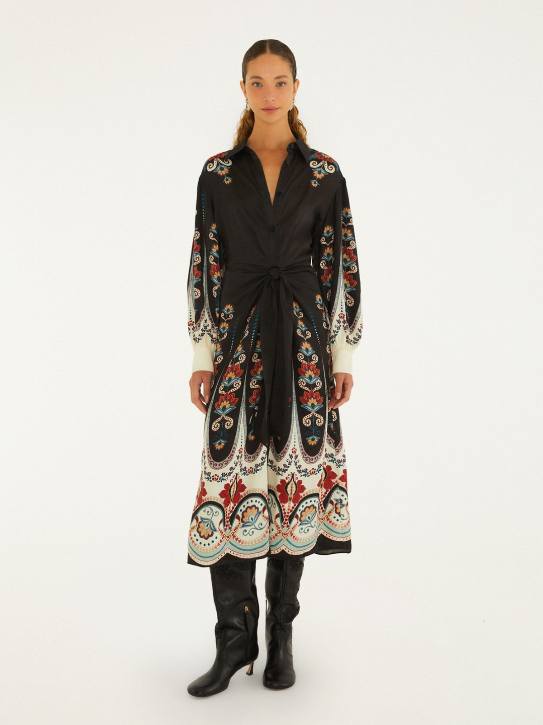 NIKITA WINTER BLACK MIDI DRESS