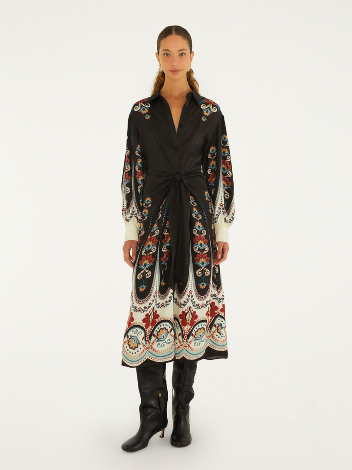 NIKITA WINTER BLACK MIDI DRESS