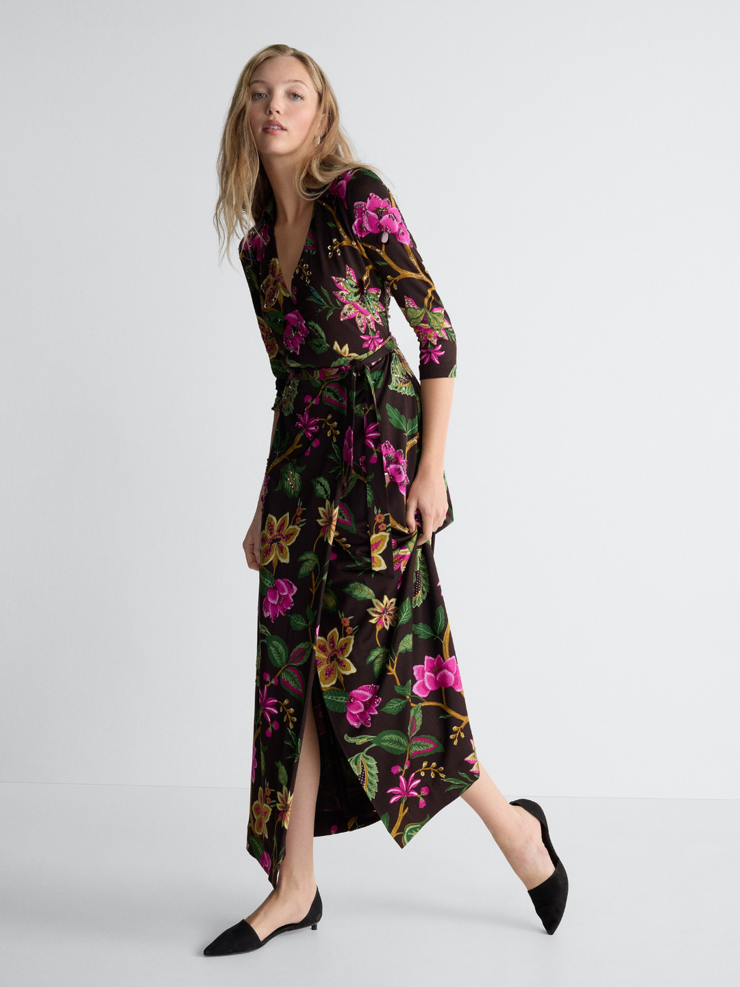 ABIGAIL LONG WRAP DRESS