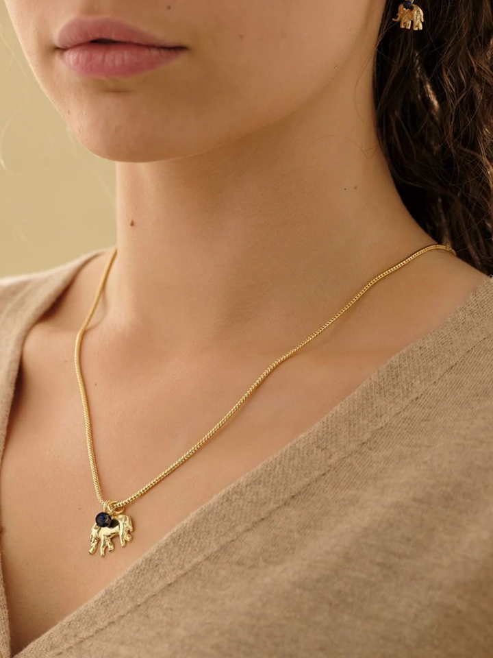 Wild Elephant Necklace GP