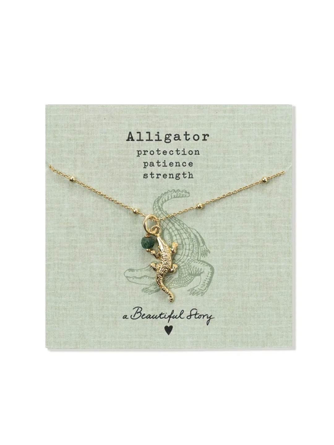 Instinct Alligator Necklace GP