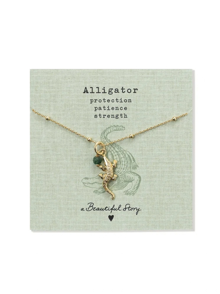 Instinct Alligator Necklace GP