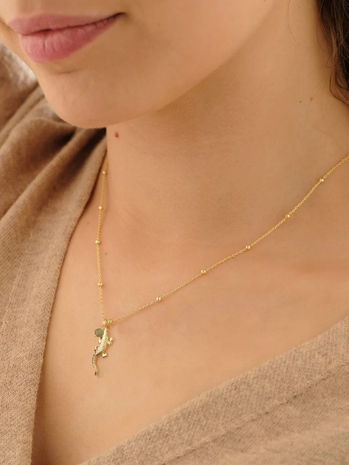 Instinct Alligator Necklace GP