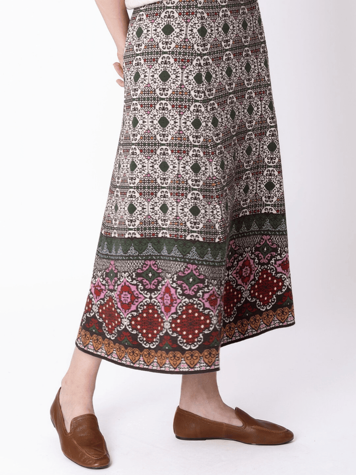 Azulejo A-Line Knit Skirt
