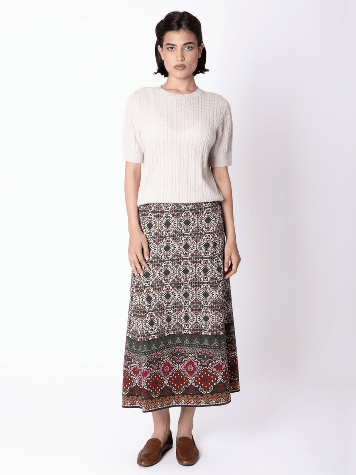 Azulejo A-Line Knit Skirt