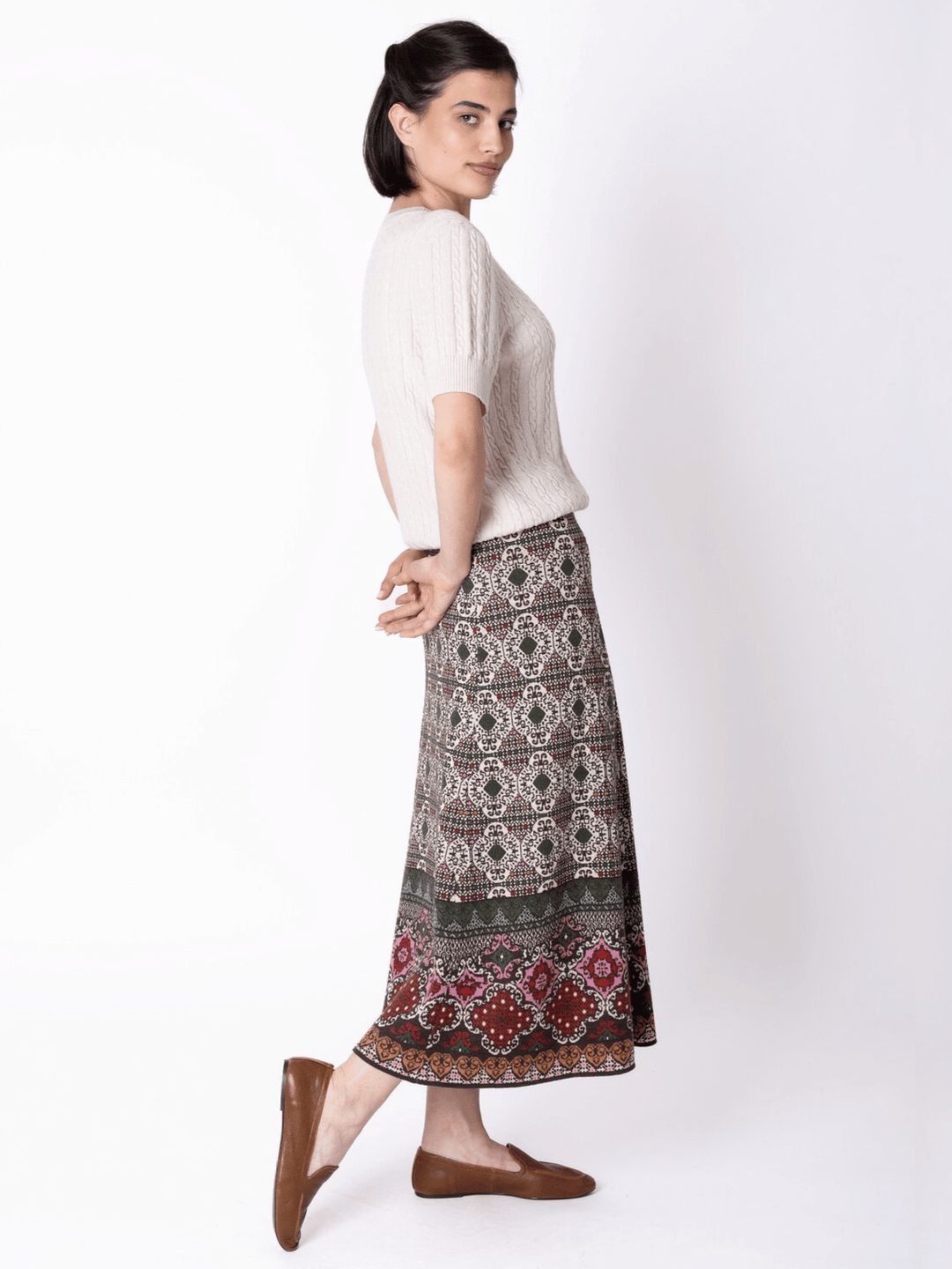Azulejo A-Line Knit Skirt