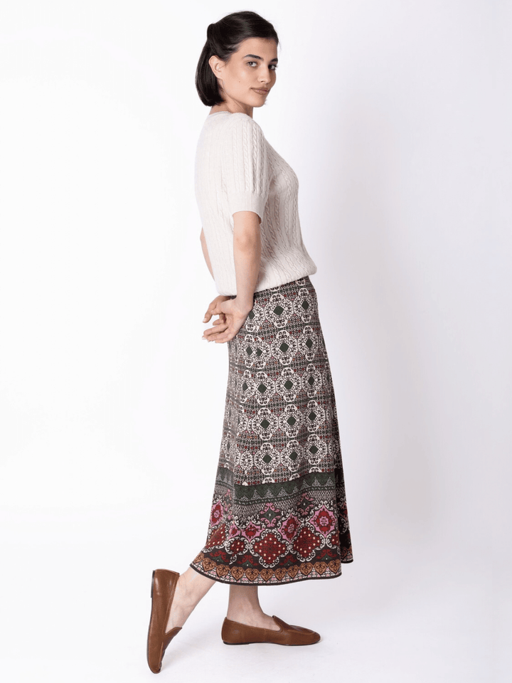 Azulejo A-Line Knit Skirt