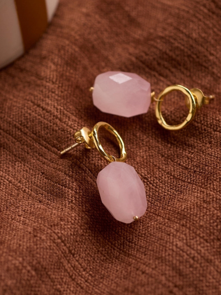 Untold Rose Quartz Earrings GP