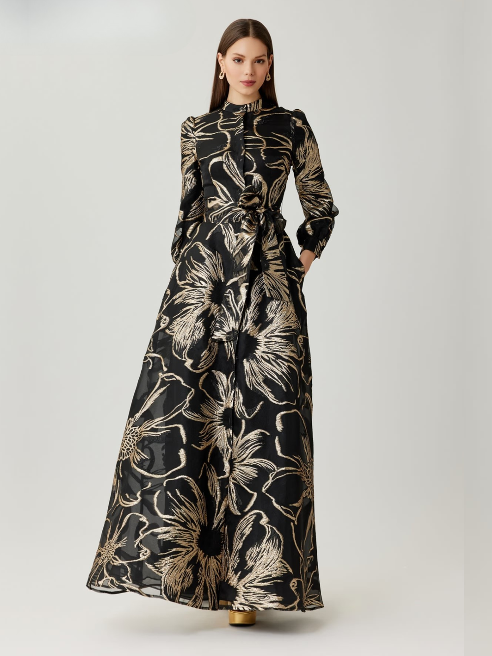 Abendkleid Stehkragen