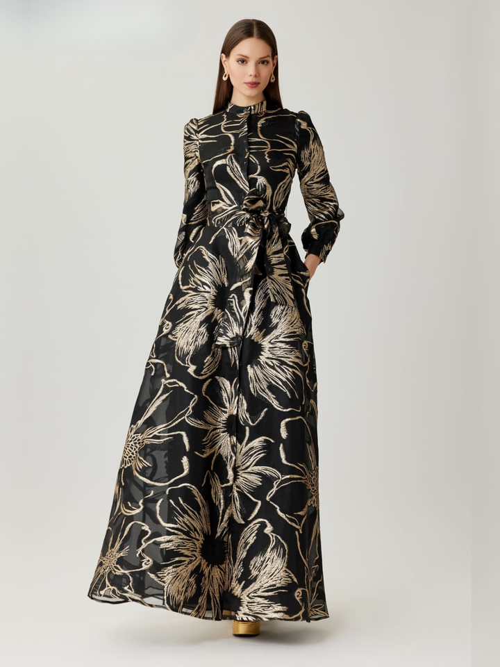 Abendkleid Stehkragen