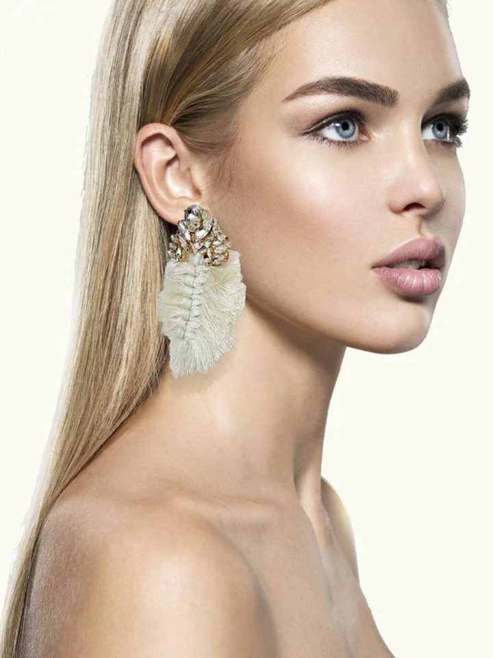 Amara Earrings Beige