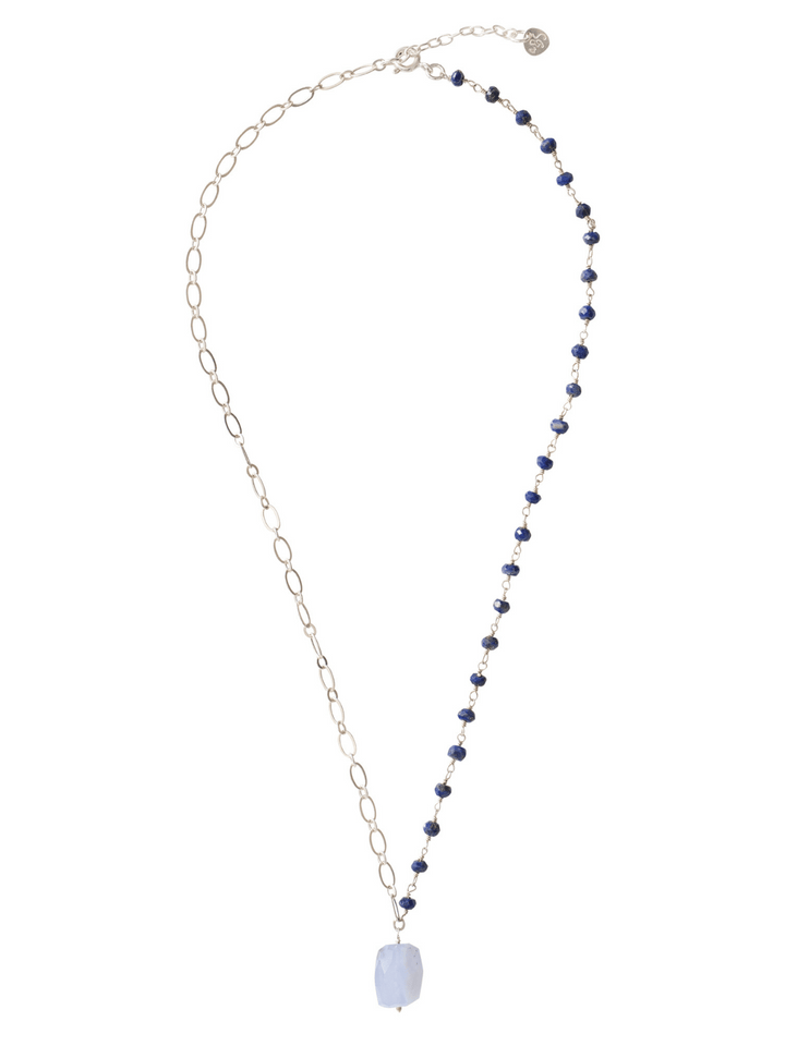 Celebration Lapislazuli Blauer Achat Halskette