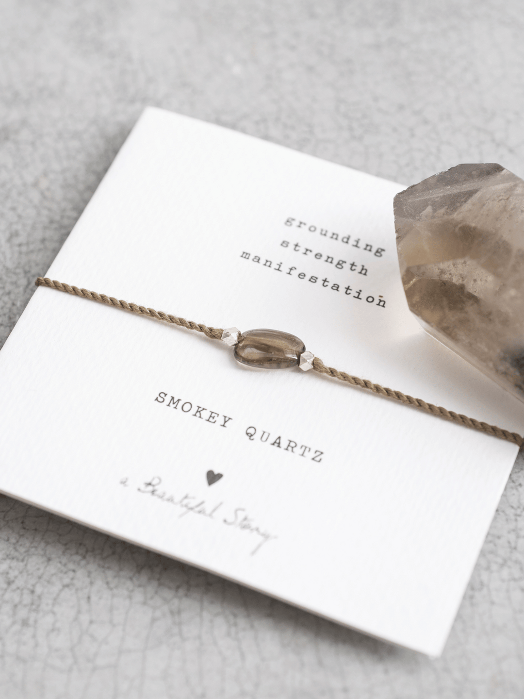 Gemstone cards smoky quartz