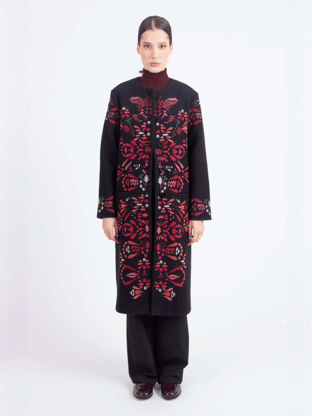 Mantel mit Stickerei