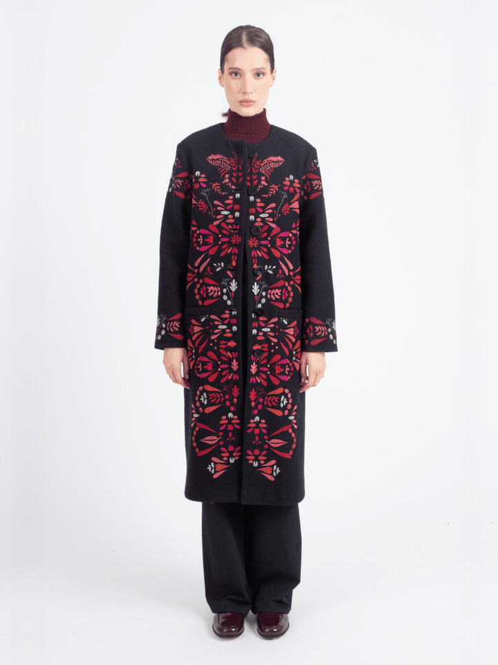 Mantel mit Stickerei